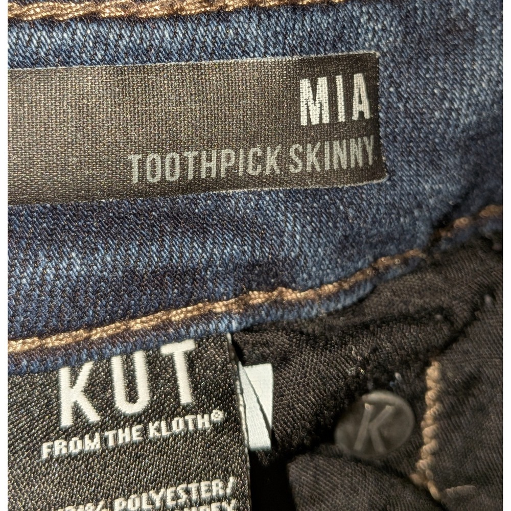 Kut from the Kloth Mia Toothpick Skinny‎ Jeans Dark Indigo Wash Womens Size 4 - Picture 6 of 11